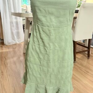 SHEIN Light Green Strapless Dress